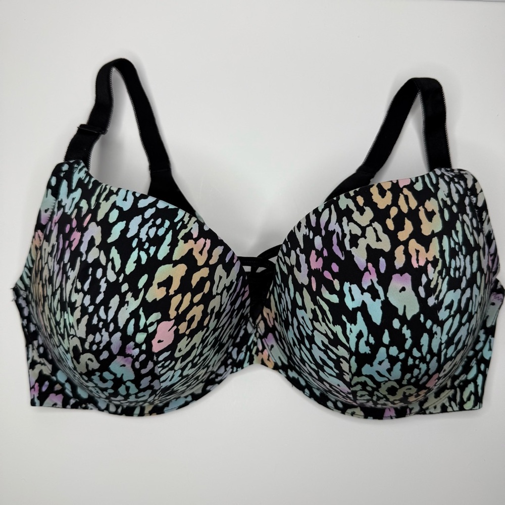 Torrid XO Plunge Push-Up Bra Sweeping Leopard Animal Print Size 40 DDD - Picture 5 of 10